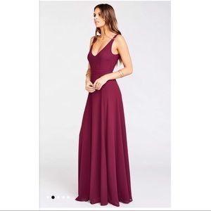 Show Me Your Mumu Jenn Dress in Merlot Chiffon